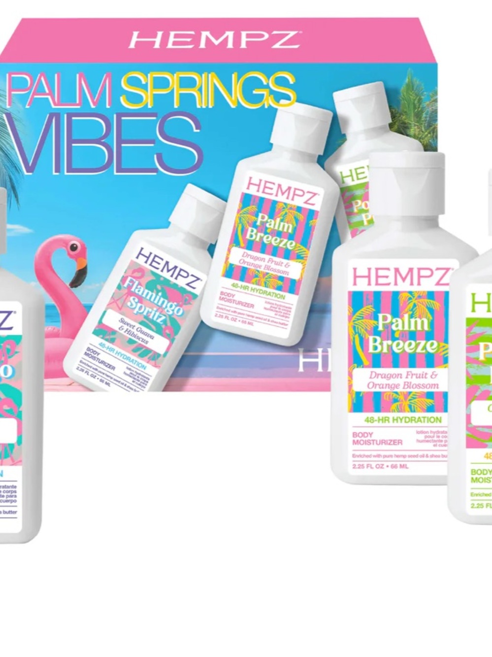 Hempz Palm Breeze & Flamingo Spritz Mini Body Lotions